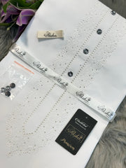 Original Pasha White on White Embroidery D007