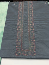 AL-KABIR Pakistani Style Kashmiri Work Blue Grey Full Kurta Pyjama - DN05