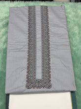 AL-KABIR Pakistani Style Kashmiri Work Light Sky Blue Full Kurta Pyjama - DN05