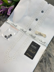 Original Pasha White on White Embroidery D006