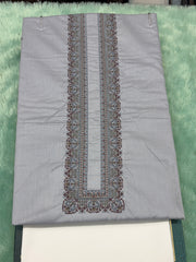 AL-KABIR Pakistani Style Kashmiri Work Light Sky Blue Full Kurta Pyjama - DN05