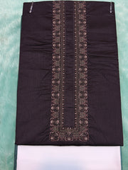 AL-KABIR Pakistani Style Kashmiri Work Wine Colour Full Kurta Pyjama - DN05