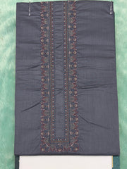 AL-KABIR Pakistani Style Kashmiri Work Drak Grey Colour Full Kurta Pyjama - DN05